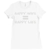 happy life Ladies Fitted T-Shirt