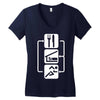 v2 eat sleep run Women's V-Neck T-Shirt
