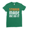 strava made me do it Ladies Fitted T-Shirt