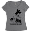 Goku Training T-Shirt Women's Triblend Scoop T-shirt