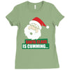 santas cumming Ladies Fitted T-Shirt