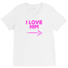 I Love Him V-Neck Tee