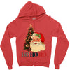 vintage santa christmas Zipper Hoodie