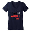 funny i fartlek Women's V-Neck T-Shirt