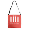 fork handles  four candles   funny Adjustable Strap Totes