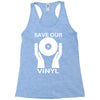 save our vinyl dj club Racerback Tank