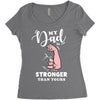 My Dad is Stronger Than Yours Women's Triblend Scoop T-shirt