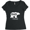 dad bear Women's Triblend Scoop T-shirt