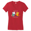 finn the cat &amp; jake the cat Women's V-Neck T-Shirt