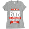 proud dad son Ladies Fitted T-Shirt