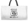 deal with it angry pitbul Weekender Totes
