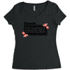 blessed grandma with flower Women's Triblend Scoop T-shirt
