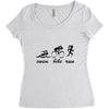 swim bike and run Women's Triblend Scoop T-shirt
