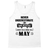 never underestimate an old man who was born in may Tank Top