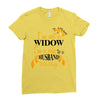 i'm not a widow i'm a wife to a husband with wings Ladies Fitted T-Shirt
