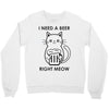 RIGHT MEOW BEER CAT Crewneck Sweatshirt