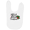 holly jolly christmas Baby Bibs