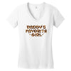Daddy's Favorite Girl Women's V-Neck T-Shirt