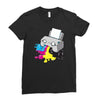 puker printer Ladies Fitted T-Shirt