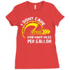 I Don't Care How Many Miles Per Gallon Ladies Fitted T-Shirt