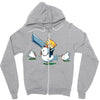 mighty hero atop a chicken Zipper Hoodie