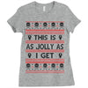 Emo Gothic Ugly Christmas Sweater Ladies Fitted T-Shirt