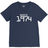 made in 1974 birthday celebration funny retro V-Neck Tee