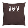 peace love rock funny Throw Pillow