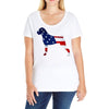 patriotic boxer Ladies Curvy T-Shirt