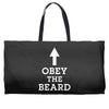 obey the beard funny Weekender Totes