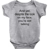 still talking light Baby Bodysuit