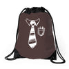 geek pocket protector tie Drawstring Bags