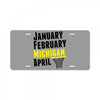 January February Michigan April - March Madness Basketball License Plate