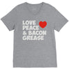 love peace and bacon grease V-Neck Tee