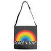 Peace &amp; Love Adjustable Strap Totes
