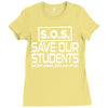 S.O.S. Save Our Students Ladies Fitted T-Shirt
