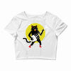 rock cat Crop Top