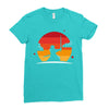 Samurai Sunset Ladies Fitted T-Shirt