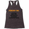 February Girl Hated By Many Racerback Tank