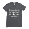 cat command Ladies Fitted T-Shirt