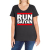 run saiyan Ladies Curvy T-Shirt