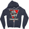 jurassic park raptor natural Zipper Hoodie
