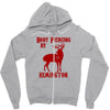 deer hunter body piercing by remington black tee shotgun rifle hunting Zipper Hoodie