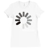 buffering  funny retro loading computer console fashion party Ladies Fitted T-Shirt