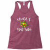 world's best sister with flowers. Racerback Tank