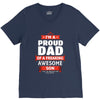 proud dad son V-Neck Tee