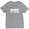 hugs not drugs funny printed V-Neck Tee