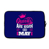 Queens Are Born in May Laptop cover
