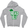 christmas head elf Zipper Hoodie