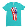 july 4th flag Ladies Fitted T-Shirt